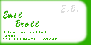 emil broll business card